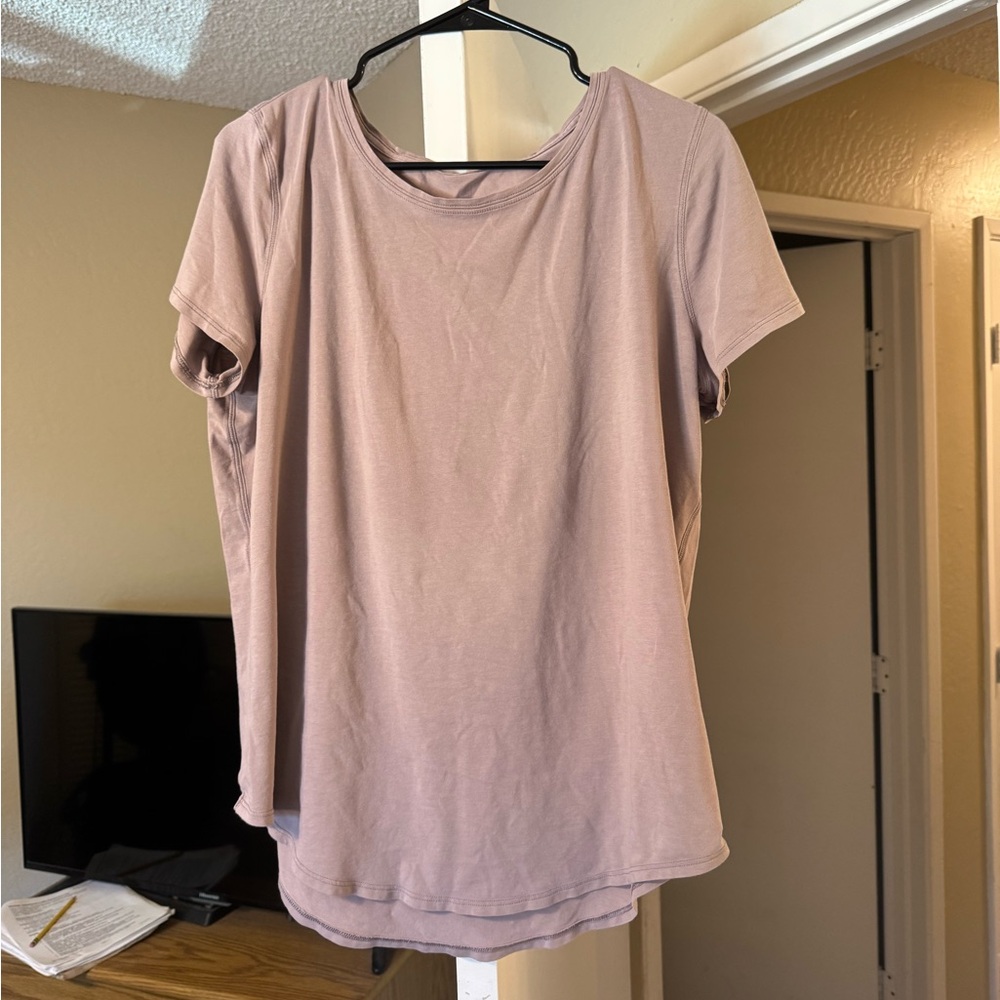 lululemon athletica Soft Pink Short Sleeve Tee